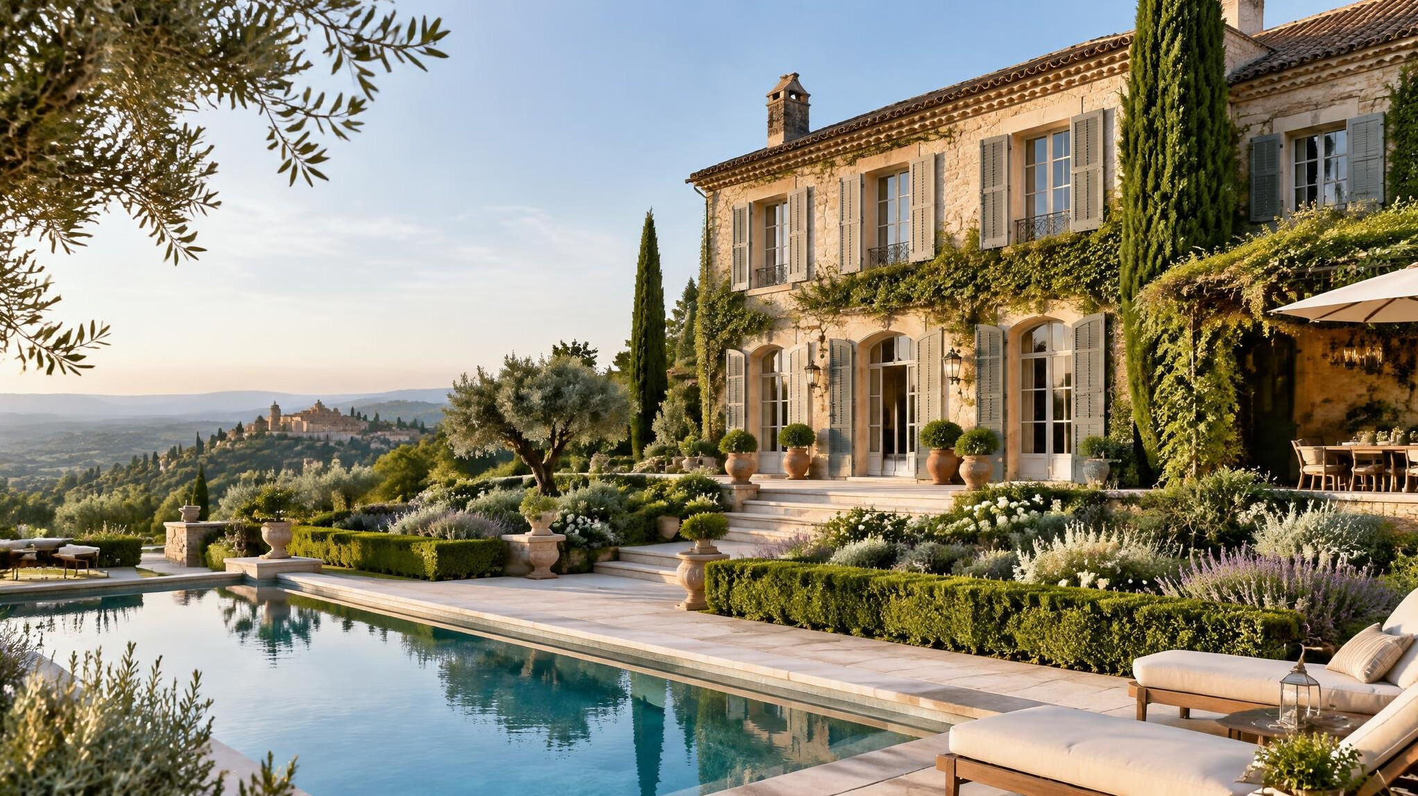 luxury french villa exterior
