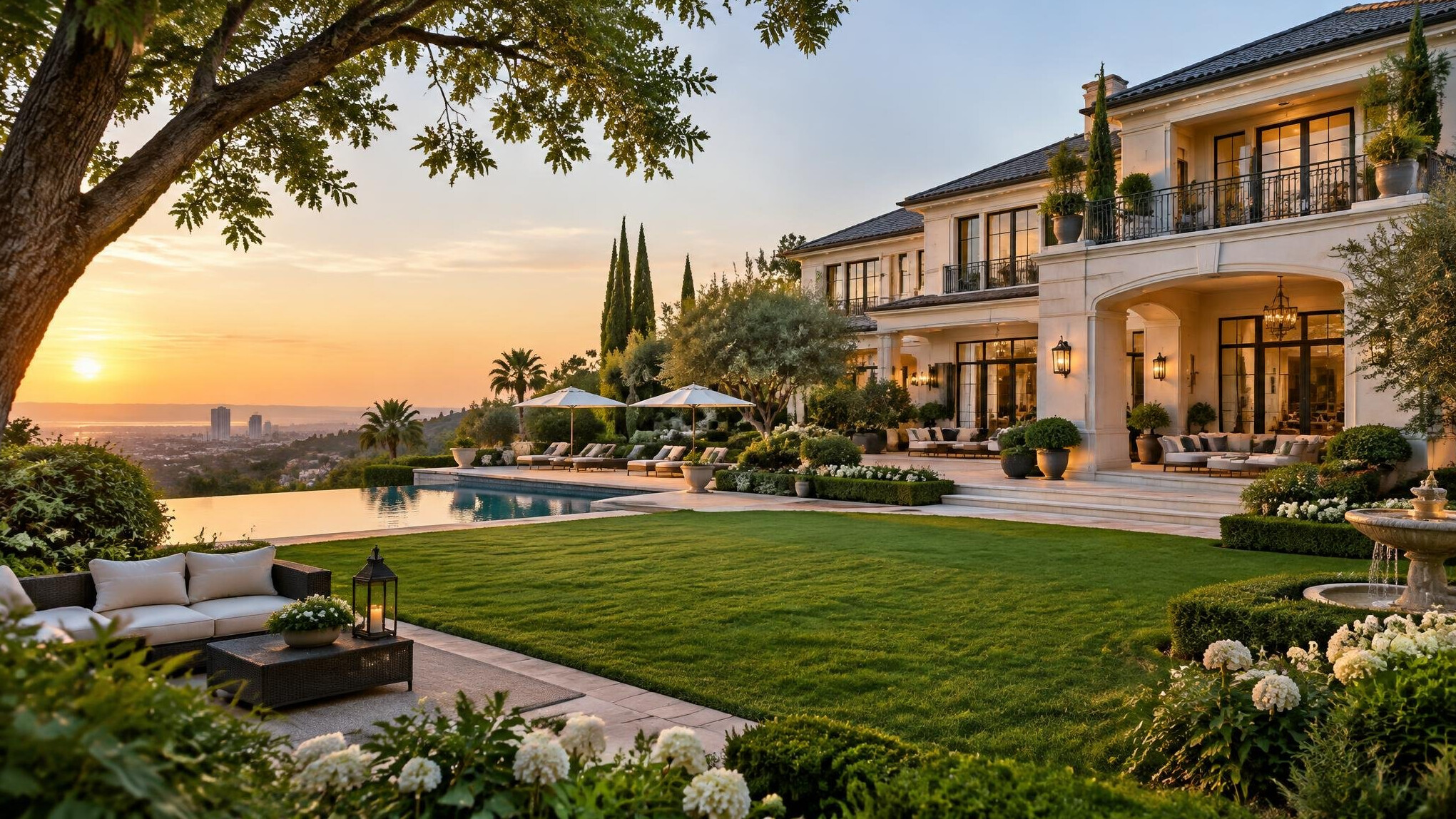 celebrity mansion garden