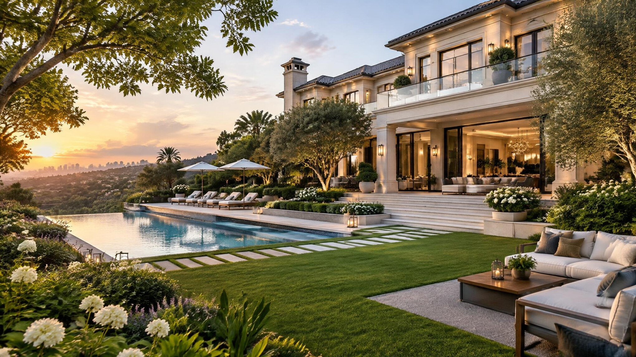 celebrity mansion garden